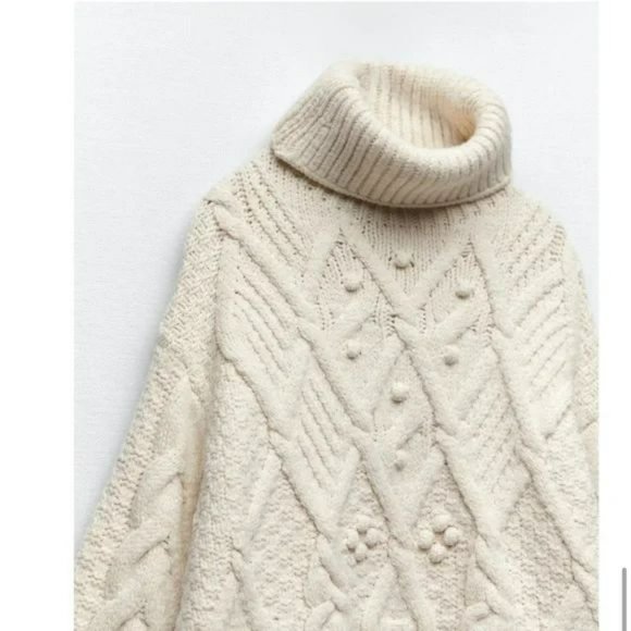 ZARA FRINGED KNIT SWEATER - Picture 8 of 13